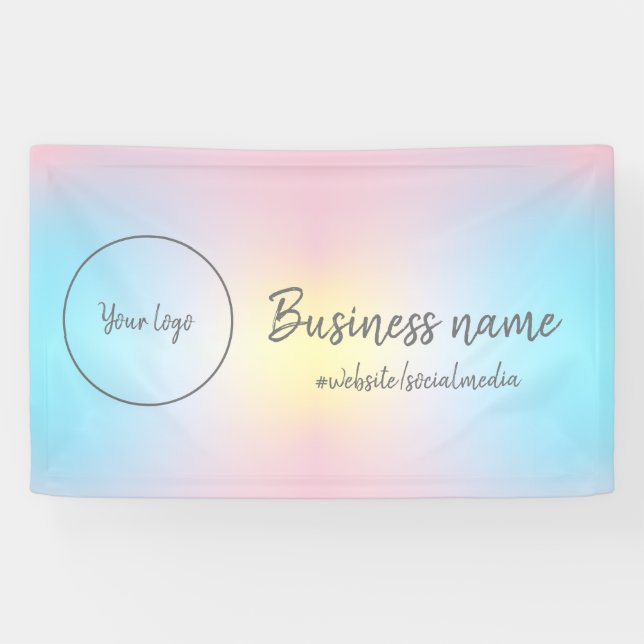 Banderoles Pastel Rainbow Business (Horizontal)