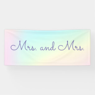Banderoles Pastel Rainbow Prismatic Lesbian Mariage