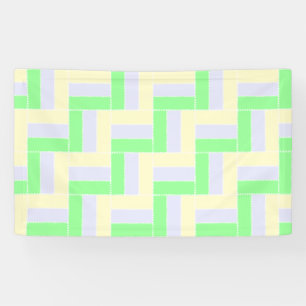 Banderoles Pastel Rectangles Lignes en pointillé blanc Motif