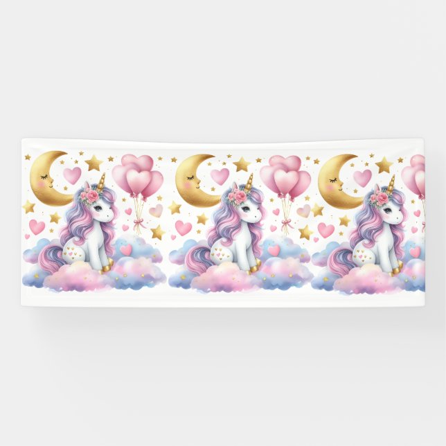 Banderoles Pastel Unicorn (Horizontal)