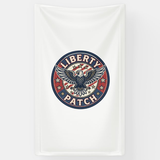 Banderoles Patch de liberté patriotique Broderie (Vertical)