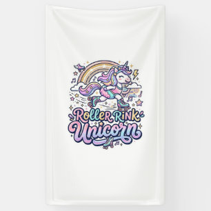 Banderoles Patinoire à roulettes Licorne Autocollant vectorie