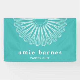 Banderoles Pâtisserie Chef Whisk Logo Restauration Boulangeri