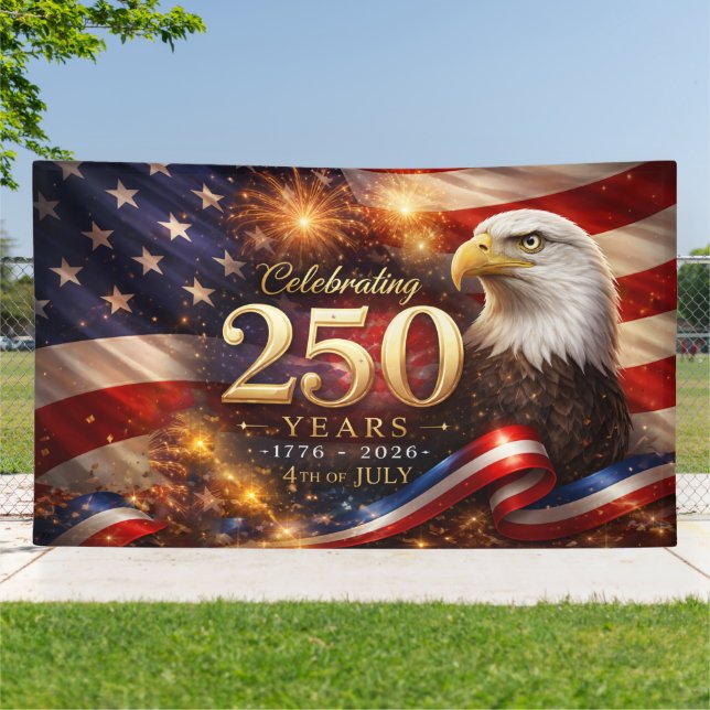 Banderoles Patriotic 250th Anniversary Banner (Dehors)