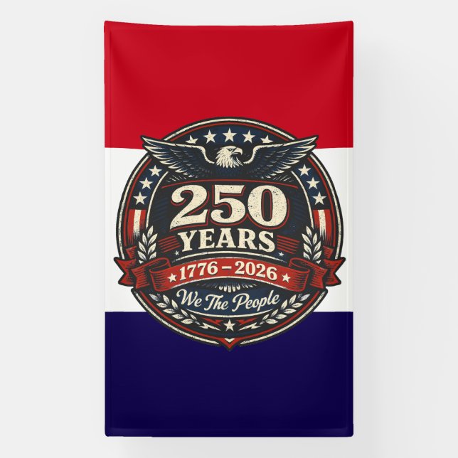 Banderoles Patriotic 250th Anniversary Emblem  (Verticale)