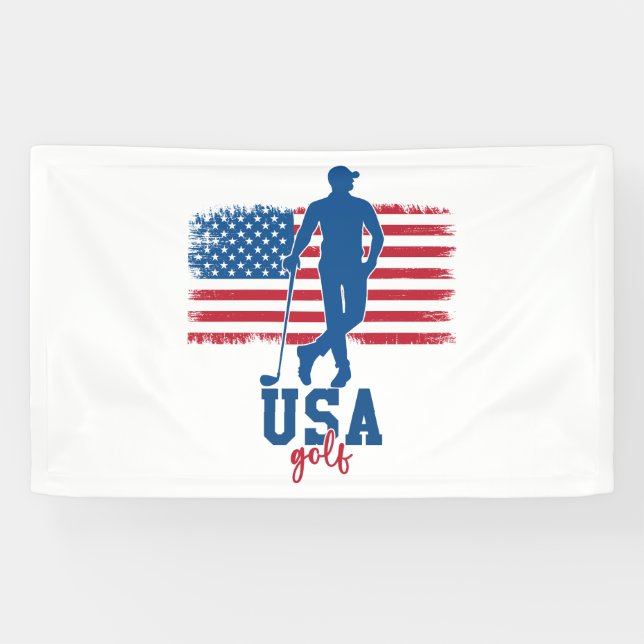 Banderoles Patriotic Golf USA (Horizontal)