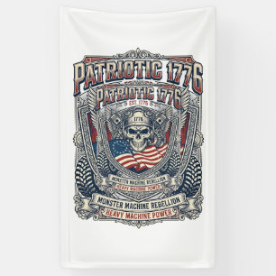 Banderoles Patriotique 1776 Hors Route Crâne Monster Truck Lo