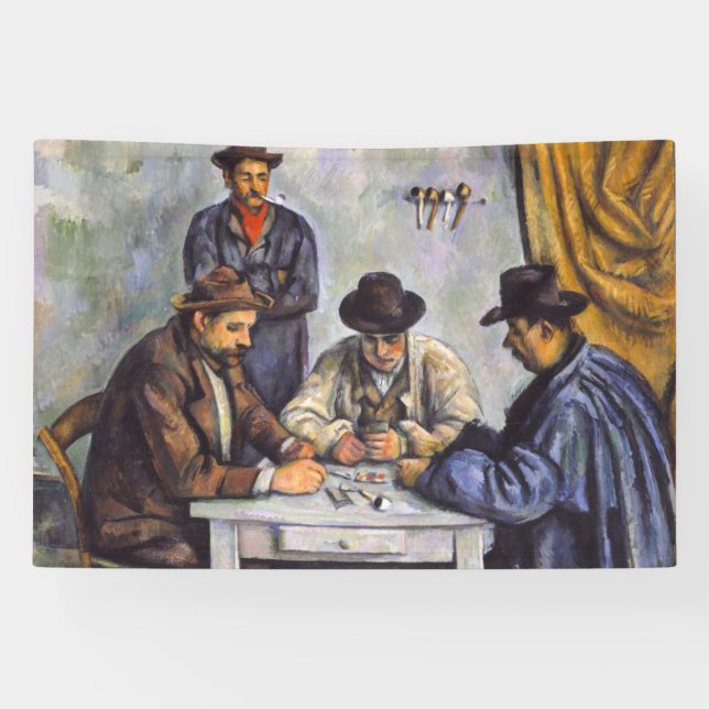 Banderoles Paul Cezanne - Les Joueurs De Cartes (Horizontal)