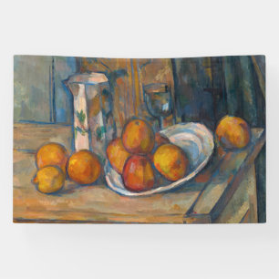 Banderoles Paul Cezanne - Nature morte avec pot à lait et fru