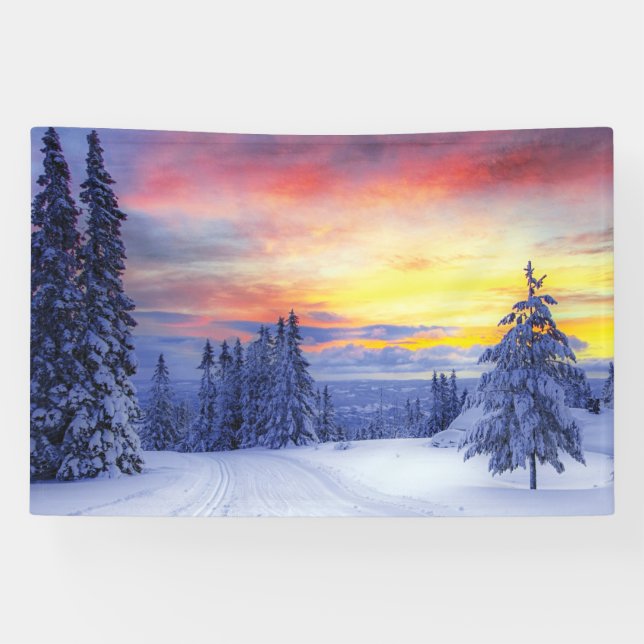 Banderoles Paysage hivernal  (Horizontal)