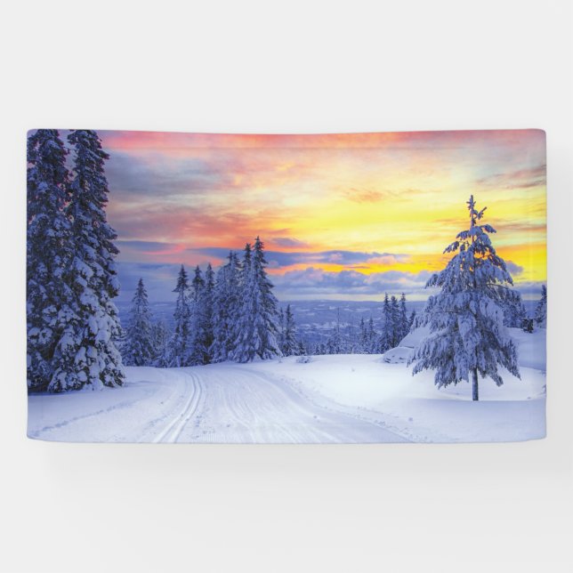 Banderoles Paysage hivernal (Horizontal)
