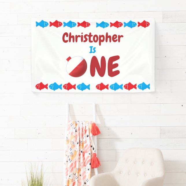 Banderoles Pêche 1er anniversaire (En situation)