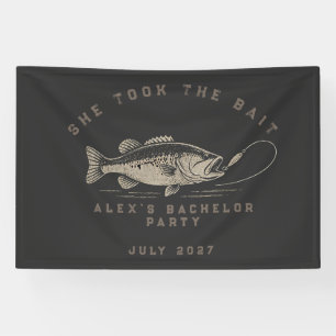 Banderoles Pêcheur Drôle Party de Bachelor de Pêche sur Mesur