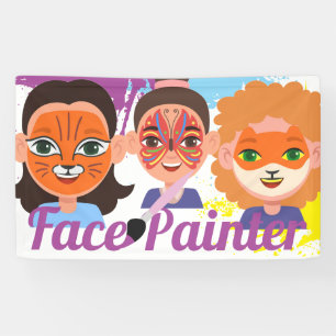 Banderoles Peintre Visage Fantaisiste Artiste de Peinture Fac