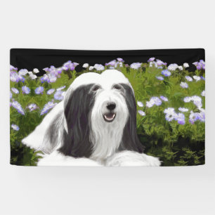 Banderoles Peinture à collie à poils - Joli art original de c
