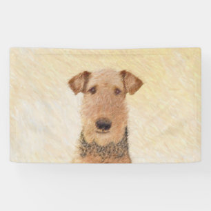 Banderoles Peinture Airedale Terrier - Cute Original Art
