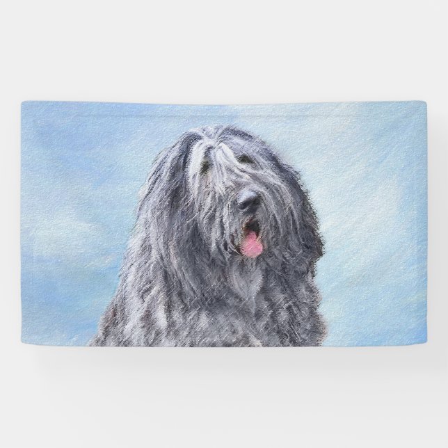 Banderoles Peinture Bergamasco Sheepdog - Chien original mign (Horizontal)
