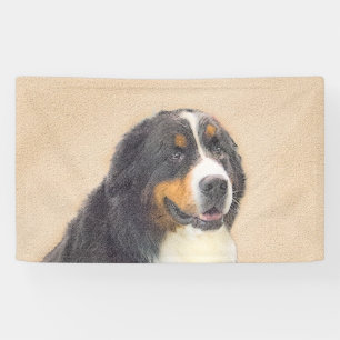Banderoles Peinture de chien de montagne bernoise - Art origi