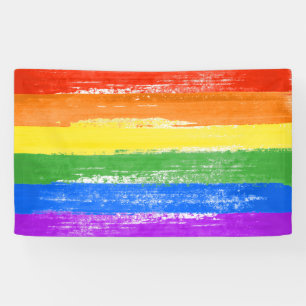 BANDEROLES PEINTURE DE DRAPEAU DE RAINBOUS LGBT