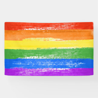BANDEROLES PEINTURE DE DRAPEAU DE RAINBOUS LGBT