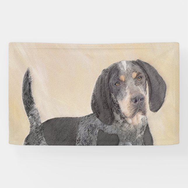 Banderoles Peinture de linge bluetick - mignon chien original (Horizontal)