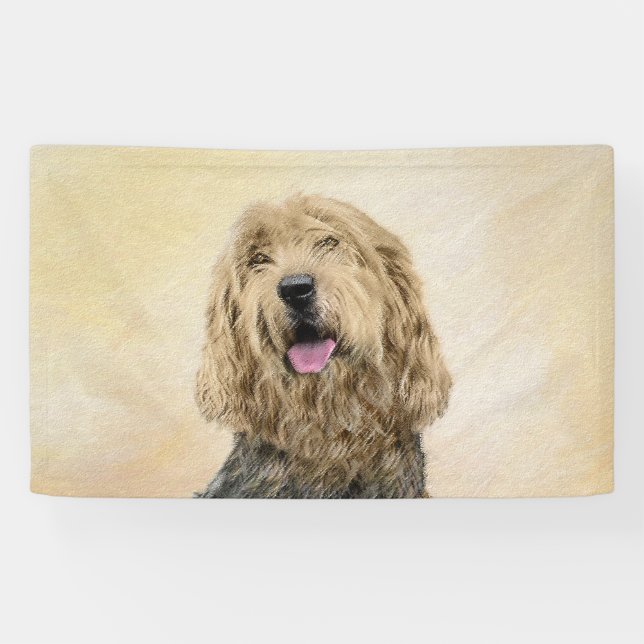 Banderoles Peinture de Otterhound - Drôle d'Art Original de C (Horizontal)