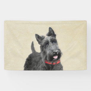 Banderoles Peinture de Terrier Écossais - Drôle d'Art Origina