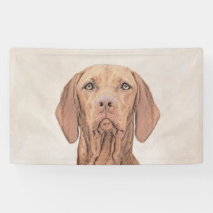 Banderoles Peinture de Vizsla - art original mignon de chien
