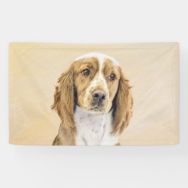 Banderoles Peinture d'espagnol Welsh Springer - Art original  (Horizontal)