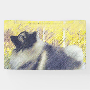 Banderoles Peinture en teint de Keeshond - jolie art original