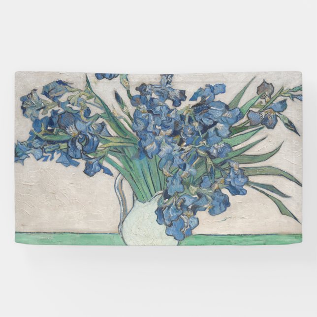 Banderoles Peinture impressionniste Vase d'Iris de Van Gogh (Horizontal)