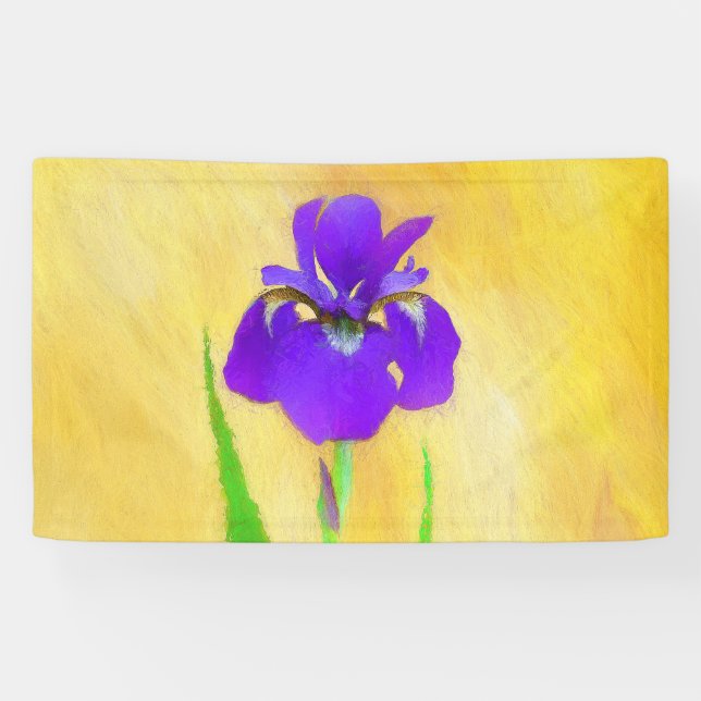 Banderoles Peinture Iris à pois pourpre - Chien original mign (Horizontal)