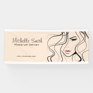 Banderoles Peinture minimaliste Pastel Peach Élégante maquill