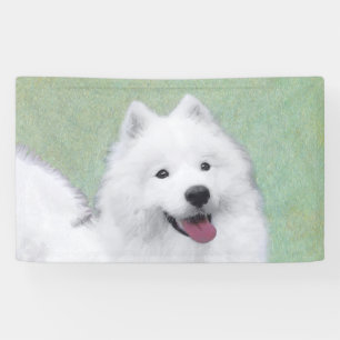 Banderoles Peinture Samoyed - Cute Original Chien Art
