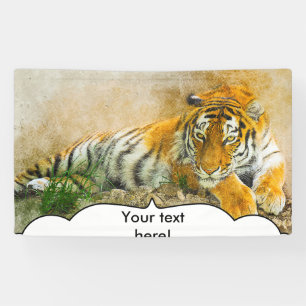 Banderoles Peinture sur tigre