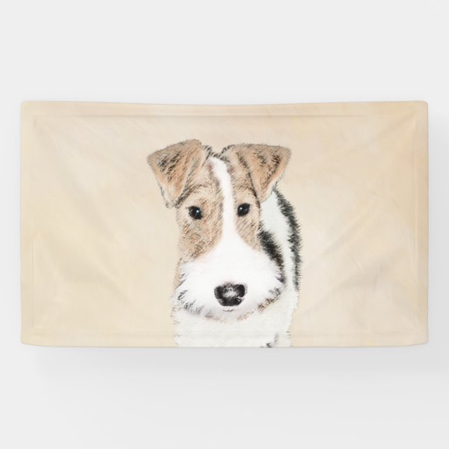 Banderoles Peinture Terrier de Renard de fil - Cute Original  (Horizontal)