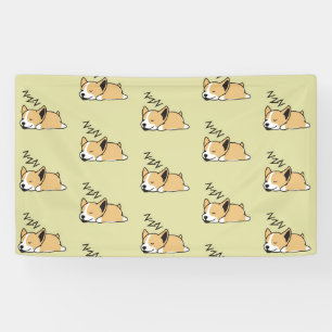 Banderoles Pembroke Welsh Corgi Amoureux du Chien Endormi ZZZ