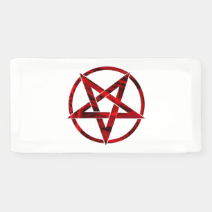 Banderoles Pentagramme du Diable Rouge