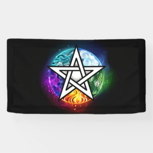 Banderoles pentagramme du Wiccan