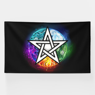 Banderoles pentagramme du Wiccan