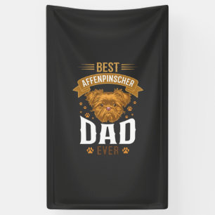 Banderoles Père Affenpinscher empreintes de pattes de chien v
