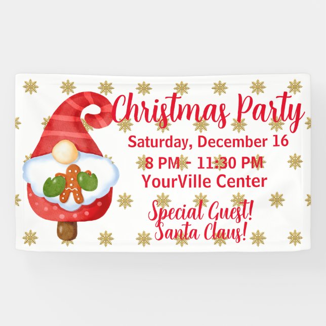 Banderoles Père Noël Gnome (Horizontal)