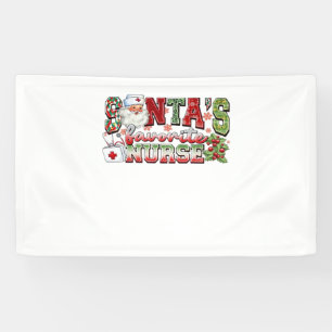 Banderoles Père Noël Infirmière Favorite, Joyeuse Infirmière,