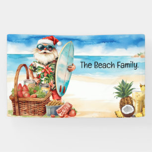Banderoles Père Noël pour Noël en juillet à la plage
