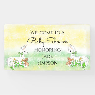 Banderoles Personalized Llama Themed Baby Shower