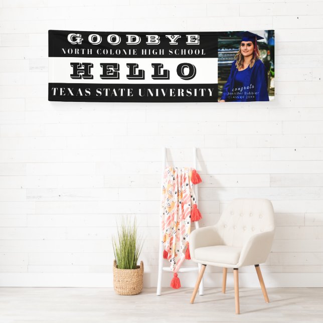 Banderoles Personalized Photo Graduation Banner - Custom Grad (En situation)