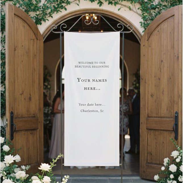 Banderoles Personalized Vinyl Wedding Welcome Sign (Créateur téléchargé)