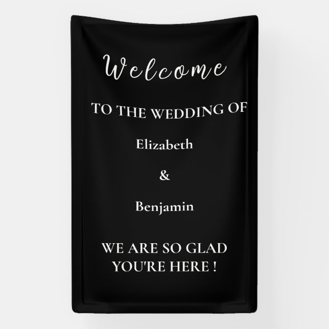Banderoles Personalized Wedding Decor Rehearsal Party Welcome (Verticale)