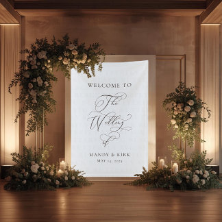 Banderoles Personalized “Welcome to Our Wedding” Sign 