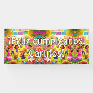 Banderoles Personnalisable ! Feliz cumpleaños ! Fiesta mexica